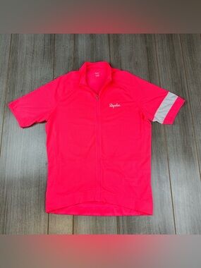 Rapha Core Lightweight Jersey Women’s XL Zip Island Classic Pink Cycling *stains